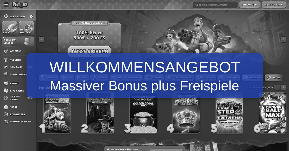 Pistolo Casino - Offizielle Website Online Casino Deutschland